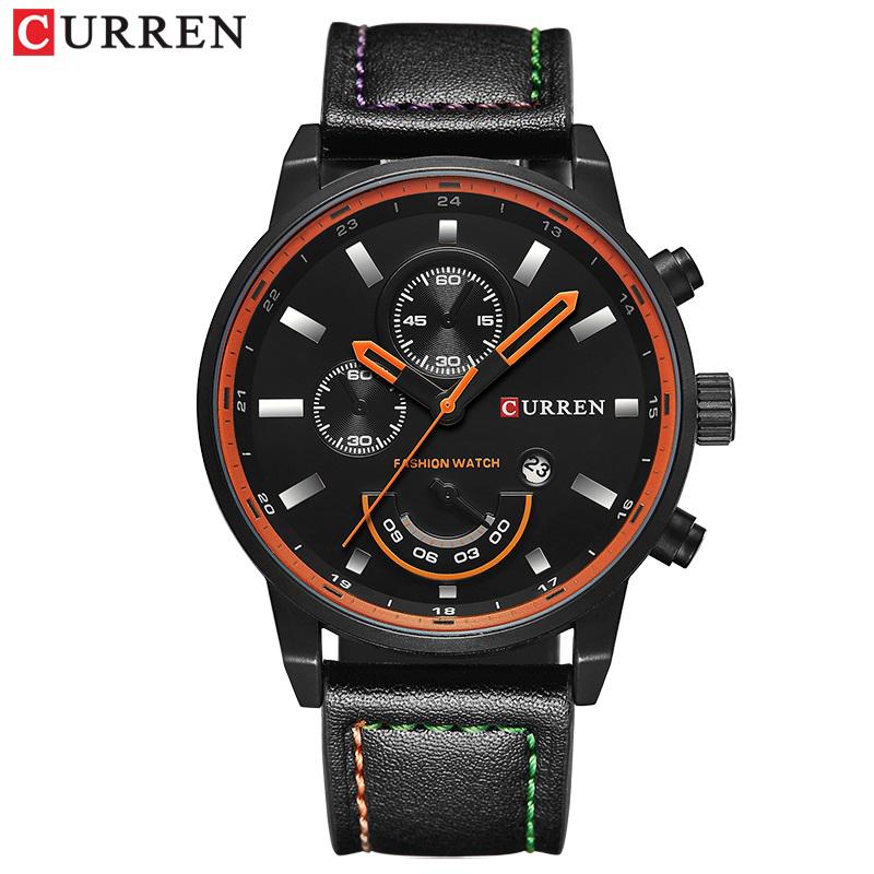 CURREN Top Brand Luxury Mens Sports Watches Fashion Casual Quartz Watch Men Military Wrist Watch Male Clock Masculino