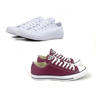 สินค้า Converse Collection รองเท้าผ้าใบ รองเท้าแฟชั่น UX Chuck All Star OX M9691CS1MA(สีเลือดหมู) / 1U647S1WW (สีขาว) (1850)