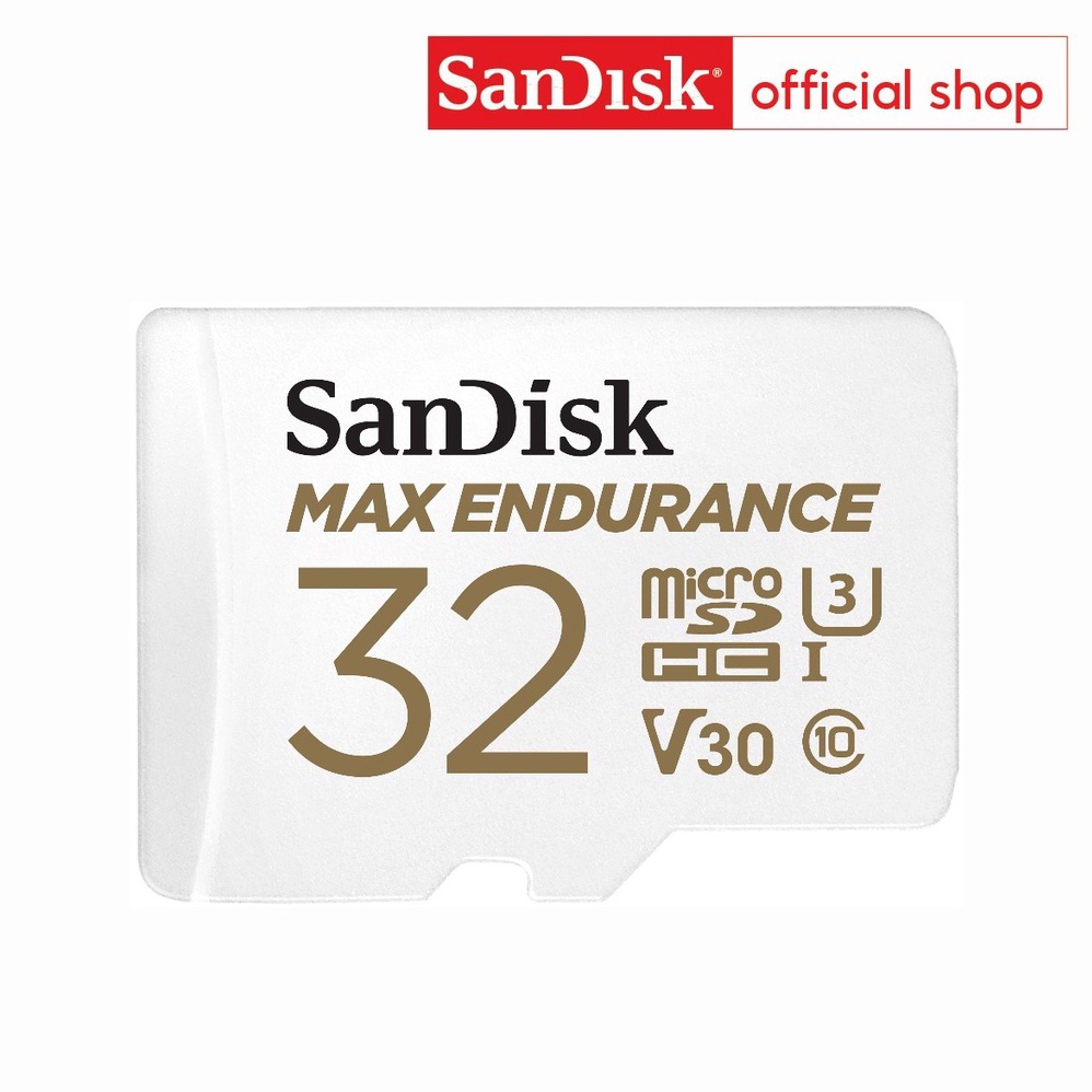 ราคาและรีวิวSanDisk MAX ENDURANCE microSD Card 32GB (SDSQQVR-032G-GN6IA)