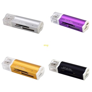 Btsg All In 1 อะแดปเตอร์การ์ดรีดเดอร์ ความเร็วสูง Mini Usb 2 0 Micro-SD TF M2 MS T-