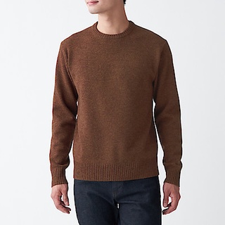 ภาพขนาดย่อของภาพหน้าปกสินค้าเสื้อไหมพรมผู้ชาย เสื้อไหมพรมคอกลม MUJI : Merino Wool Middle Gauge Crew Neck Sweater 14463321023 จากร้าน chumchaewholesale บน Shopee