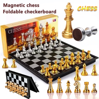 ภาพหน้าปกสินค้าIUNYK  Chess กระดานหมากรุก แม่เหล็ก หมากรุกแม่เหล็กกล่องพับได้ กระดานพับได้ แบบพกพา (BF45) ที่เกี่ยวข้อง