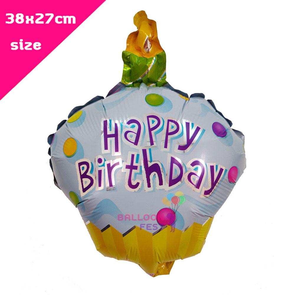 ลูกโป่งวันเกิด-ลูกโป่งเค้ก-happy-birthday-ขนาดมินิ-38x27ซม-สีฟ้า