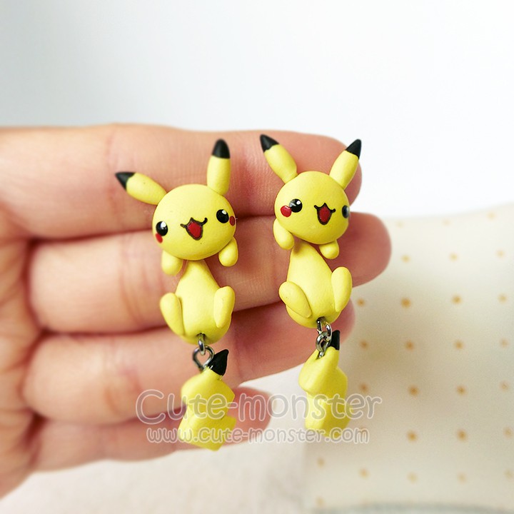 Pikachu Pokemon Earrings 1 2 Shopee Thailand