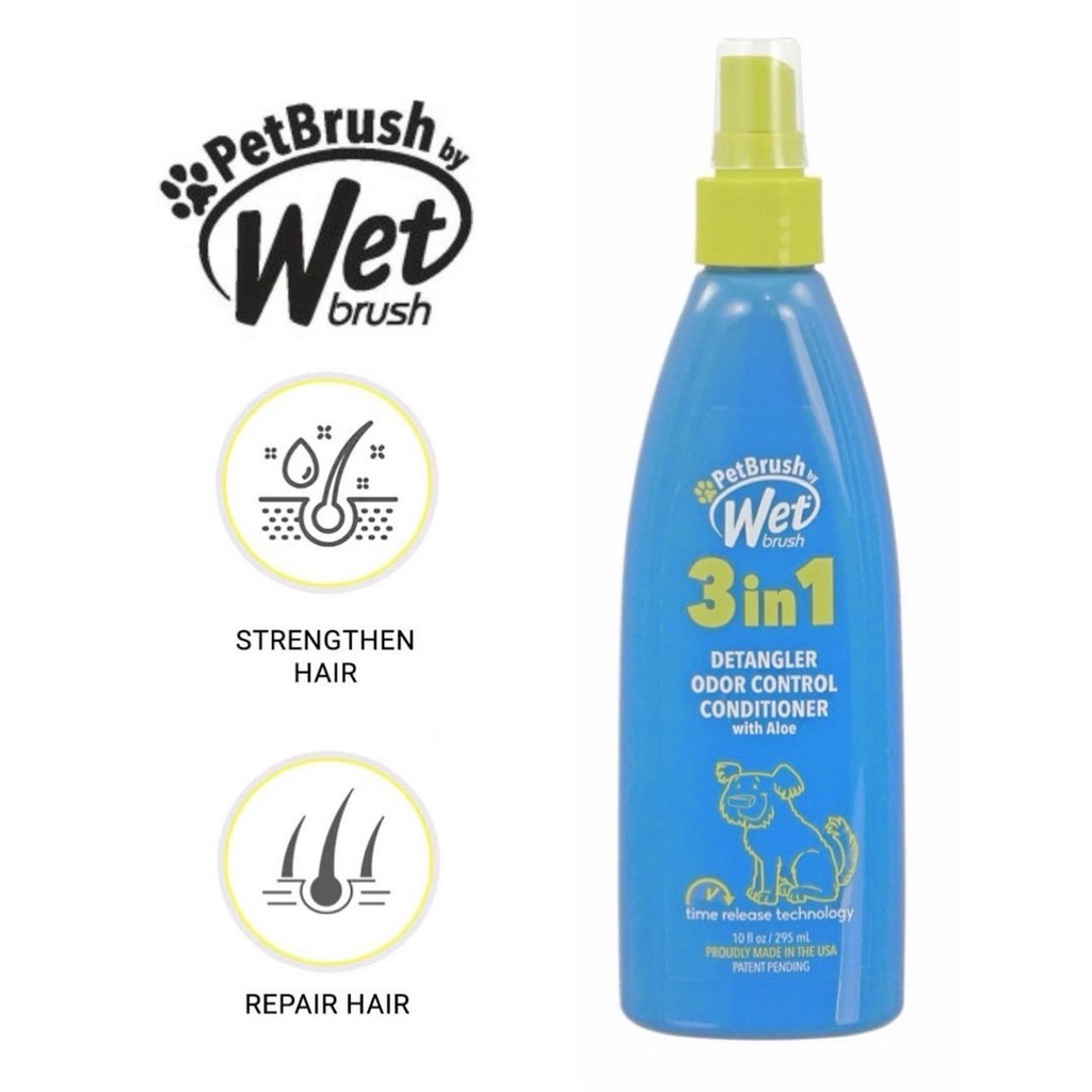 Pet Brush by Wet Brush 3in1 Detangling Spray ขนาด 295Ml Shopee Thailand