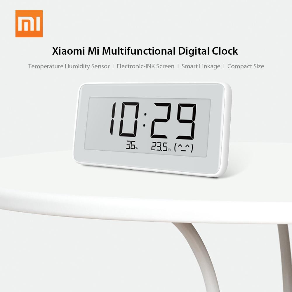 ภาพหน้าปกสินค้าXiaomi Multi function Digital Clock นาฬิกาดิจิตอล วัดอุณหภูมิ วัดความชื้น Multi-function เชื่อมต่อ App ผ่าน bluetooth จากร้าน minismile888 บน Shopee