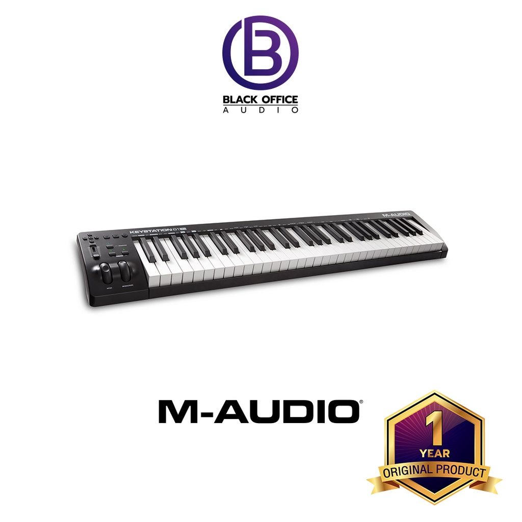 m-audio-keystation-61-mk3-มิดี้-คีย์บอร์ด-ทำเพลง-ทำบีท-midi-keyboard-midi-controller-blackofficeaudio