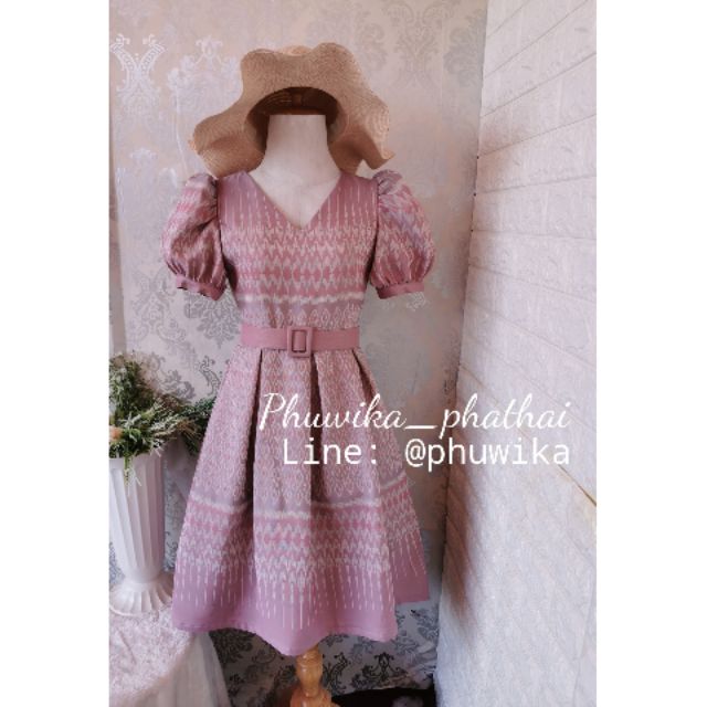 ชุดผ้าไทย น่ารักๆby phuwikaสั่งตัด | Shopee Thailand
