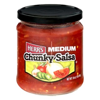 Herr’s Dip Sauce Medium/Hot/ mild Salsa 16oz เฮอร์ มีเดี่ยม/ฮอท/ มายด์ ซัลซ่า ดิป ซอส  454g