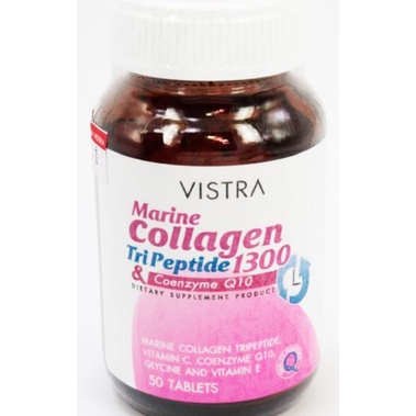 Vistra Marine Collagen TriPeptide 1300 & Coenzyme Q10 (50 Tablets ...