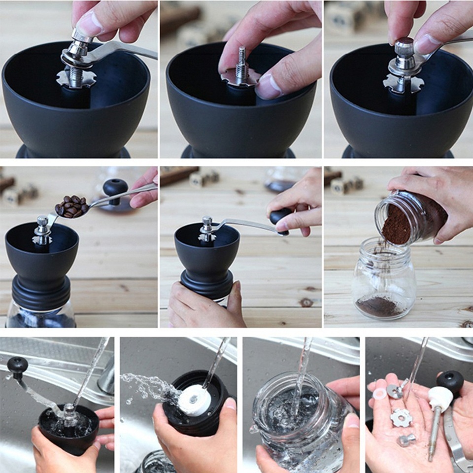 เครื่องบดกาแฟวินเทจ-เครื่องบดเมล็ดกาแฟ-ที่บดเม็ดกาแฟ-ปรับความละเอียดได้-coffee-bean-grinder-มีเก็บปลายทาง