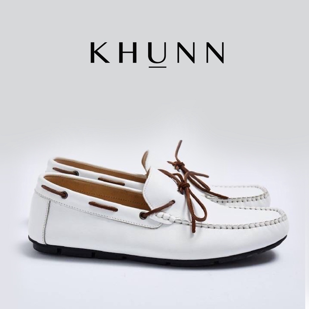 ราคาและรีวิวKHUNN (คุณณ์) รองเท้ารุ่น Wiseman สีขาว