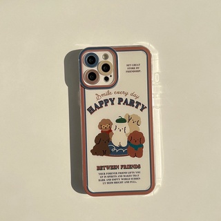 พร้อมส่งในไทย🌴 เคสโทรศัพท์ เคส เคสมือถือ เคส TPU เคสนิ่ม Happy Party หมา TPU-R1764