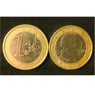 เหรียญสะสม เหรียญต่างประเทศ เหรียญ 1 ยูโร ปี2002