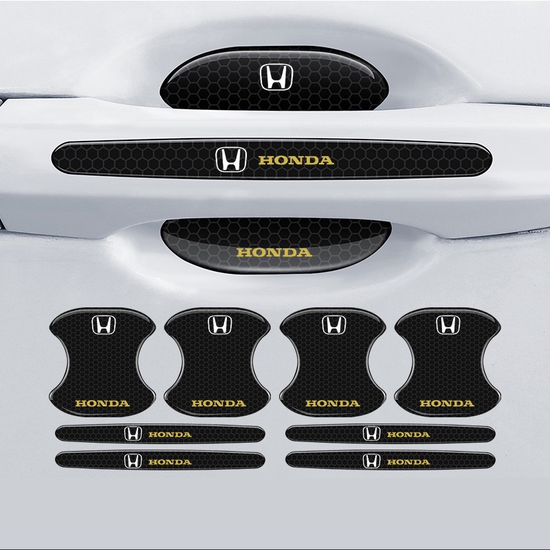honda-ฮอนด้า-8-ชิ้น-ติดมือจับประตูรถยนต์-เบ้ากันรอย-กันรอยขีดข่วนรถยนต์-ทุกรุ่น-เรืองแสง