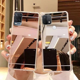 เคสป้องกันโทรศัพท์มือถือ แบบนิ่ม มีกระจก สําหรับ OPPO reno 10 A18 Reno 5F A54 A15 A95 A55 A16 A15S 5 A92 A52 4 A73 A93 A5S A74 A7 A12 4Z A3S A12E A53 A93 A31 A5 A9 2020 F11 Pro F9 F7 F5