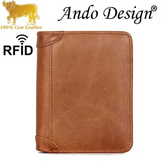 Rfid หนังม้าบ้ากระเป๋าสตางค์สั้นสำหรับผู้ชายแฟชั่นกระเป๋า Trifold Super Hot Sale