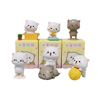 ใหม่น่ารักสัตว์ Lucky Mitao Cat Creative Surprise Blind Box ของเล่นตุ๊กตารูปตุ๊กตาเด็กตกแต่งรถ Xmas วันเกิดคริสต์มาสGift
