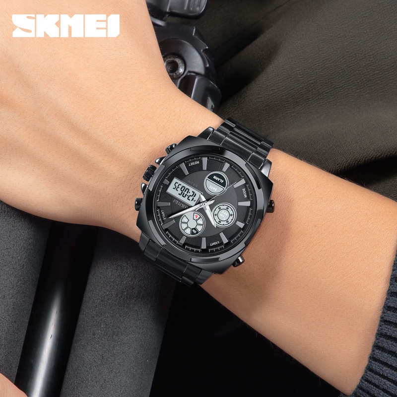 skmei-นาฬิกาข้อมือสปอร์ต-สายสแตนเลส-กันน้ํา-แบรนด์หรู-แฟชั่นสําหรับผู้ชาย