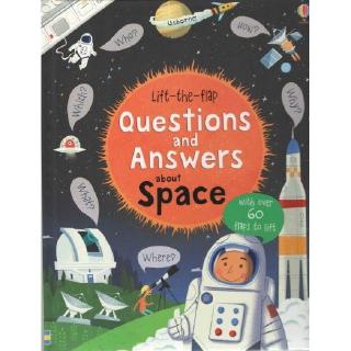 DKTODAY หนังสือ USBORNE LIFT-THE-FLAP Q&amp;A ABOUT SPACE (AGE 5+)