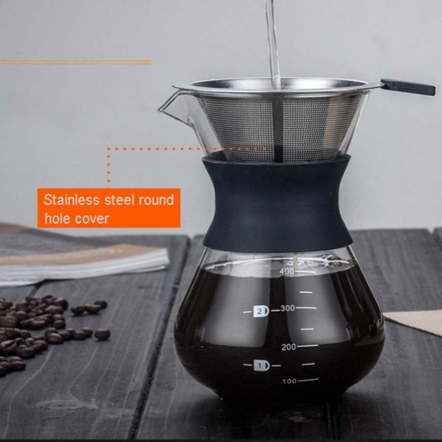 เหยือกดริปกาแฟพร้อมกรวยสแตนเลส-กาดริปกาแฟพร้อมฟิลเตอร์สแตนเลส-400ml-coffee-drip-pot-with-filter-cometobuy6