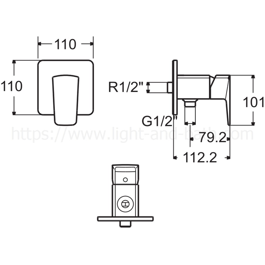 01-06-american-standard-a-6926-10-ก๊อกน้ำเย็นยืนอาบ-แบบติดกำแพง-รุ่น-ventuno-mono-a-6926