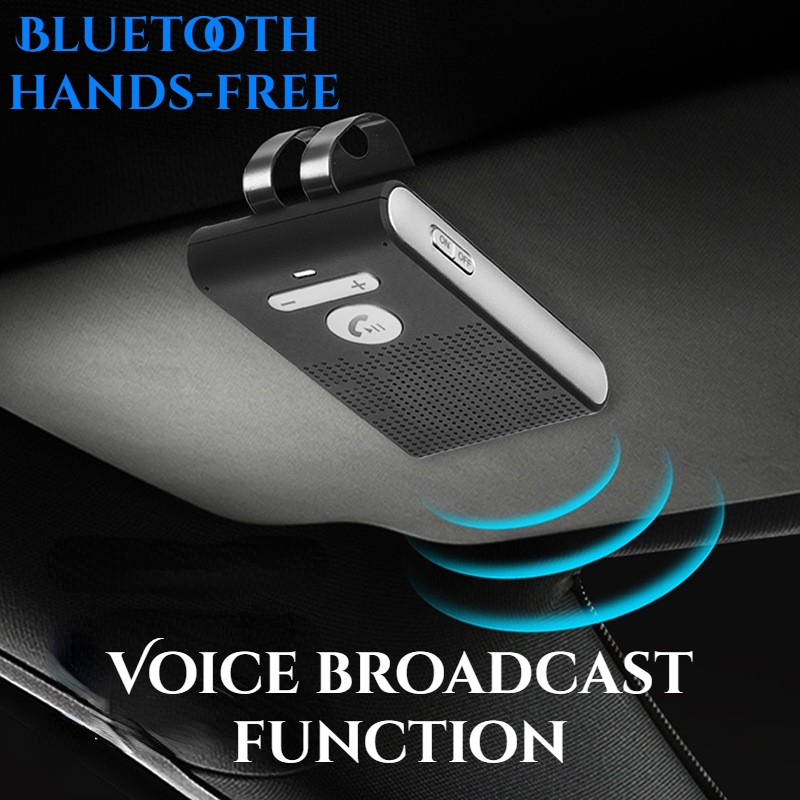 Superage Car Bluetooth Speakerphone Wireless Sun Visor Receiver Adapter Handsfree MP3 Speaker