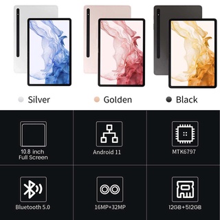 ภาพขนาดย่อของภาพหน้าปกสินค้า2022 ใหม่เอี่ยม Sansumg Galaxy Tab S8+ แท็บเล็ต 10.8นิ้ว 16GB+512GB Andorid 11.0 แท็บเล็ตราคาถูก จากร้าน vb2k9nj3rv บน Shopee ภาพที่ 2