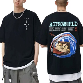 [S-5XL] เสื้อยืดแขนสั้น พิมพ์ลายกระบองเพชร แร็ปเปอร์ Mob Travis Scott Astroworld สไตล์ฮิปฮอป แฟชั่นฤดูร้อน สําหรับผู้ชาย