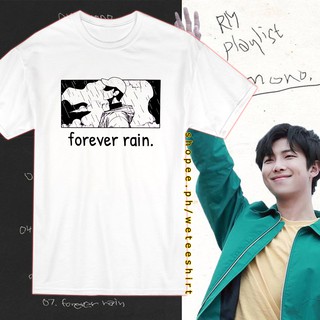 KPOP Bangtan Kim Namjoon ชุดเสื้อกันฝนตลอดกาล / RM เพลย์ลิสต์เสื้อยืดโมโน / กองทัพบกสินค้า K)^