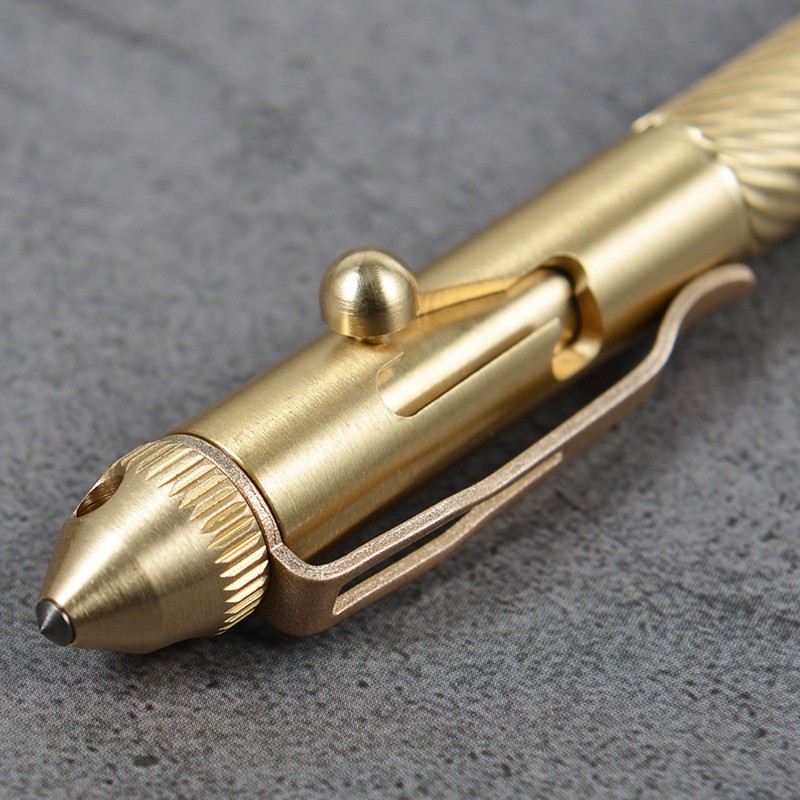 cnedc-metal-p92-ballpoint-pen-vintage-aggravated-brass-pen-bolt-copper-pen-outdoor-tactical-pen