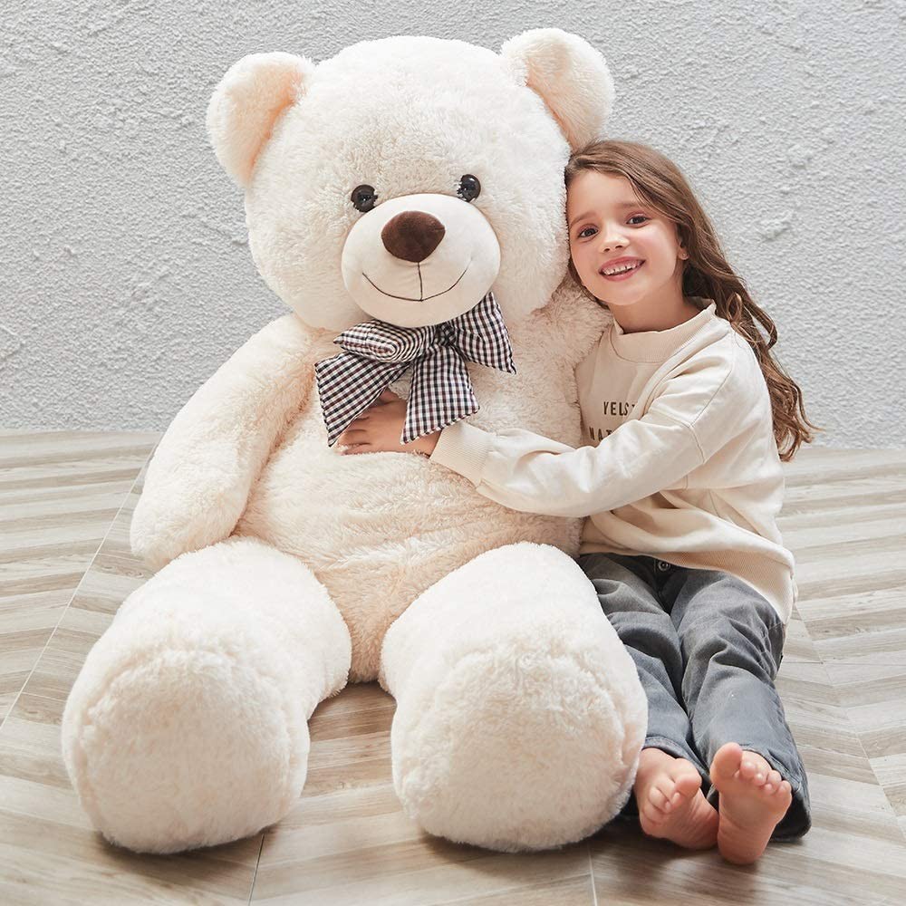 หมีขาว-ชมพู-น้ำตาล-ฟ้า-bigbear-ตุ๊กตาหมีตัวใหญ่-80-120cm-ของขวัญ-ของขวัญวันเกิด-ตุ๊กตายักษ์-ตุ๊กตานุ่มนิ่ม