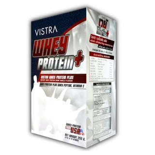 ภาพหน้าปกสินค้าVistra Whey Protein Plus วิสทร้า ผลิตภัณฑ์เสริมอาหาร นมเวย์โปรตีน รสวานิลลา จำนวน 1 กล่อง บรรจุ 15 ซอง 14229 ที่เกี่ยวข้อง