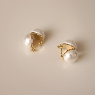 ภาพขนาดย่อสินค้าElegant French Temperament Double sided Pearls Ear studs Earrings