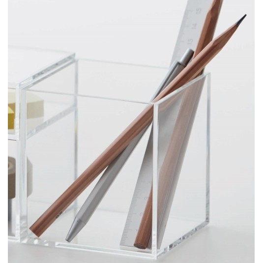 muji-กล่องเก็บของอะคริลิก-อเนกประสงค์-มูจิ-วางซ้อนได้-ขนาด-12-6-x-12-6-x-16-0-เซนติเมตร-ชุดละ-2-ชิ้น-muji-stackable