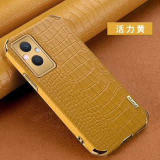 เคสโทรศัพท์ OPPO Reno7 Z 5G 2022 Phone Cell Case Crocodile Leather Casing Texture Frame Camera Protection Soft TPU Shockproof  Back Cover Reno 7 7Z