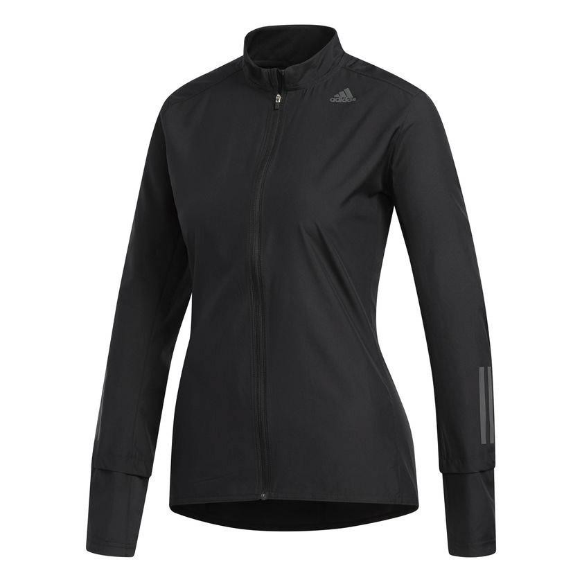 adidas-เสื้อแจ็คเก็ต-women-running-jacket-response-แท้-สี-black