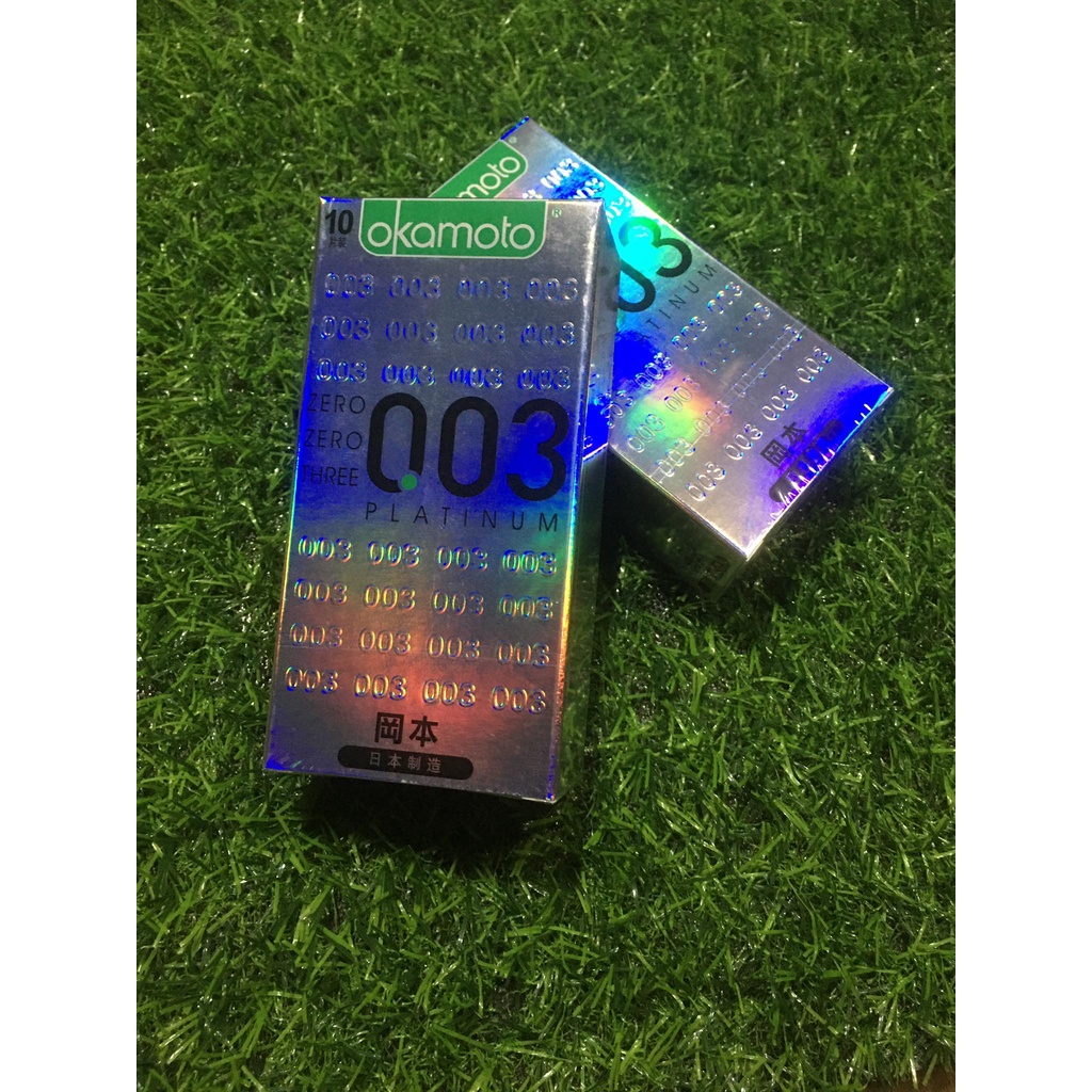แท้-okamoto-โอกาโมโต้-003-condoms-japan-52-mm-10ชิ้น-กล่อง-1กล่อง