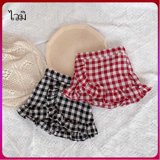 กระโปรงลําลอง ลายสก๊อต สีดํา สีขาว แฟชั่นฤดูร้อน สําหรับเด็กผู้หญิง 2-6 ปี 2021