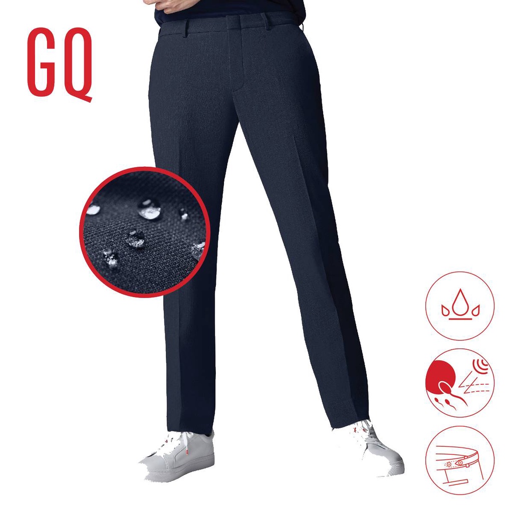 ภาพหน้าปกสินค้าGQ PerfectPants กางเกงขายาวผ้าสะท้อนน้ำ สีกรมท่า จากร้าน gqsize บน Shopee