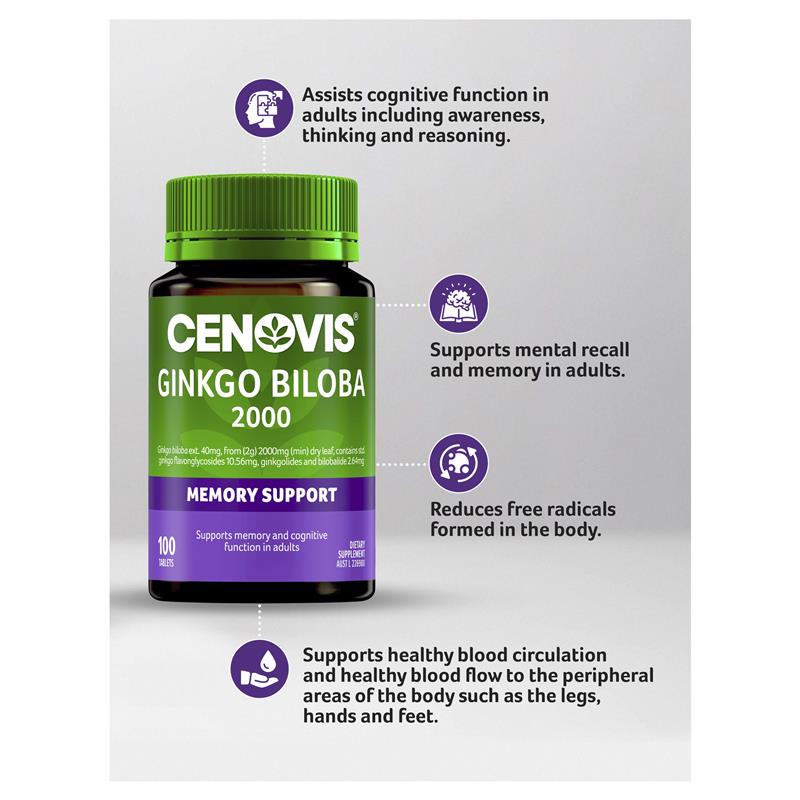 พร้อมส่ง-cenovis-ginkgo-biloba-2000-บำรุงสมอง-บำรุงความจำ-กิ้งโกะ-แพ็คสุดคุ้ม-100-เม็ด