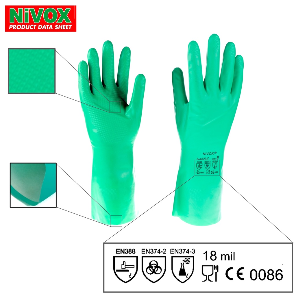 nivox-ถุงมือยางไนไตรล์-สีเขียว-ยาว-13นิ้ว-หนา-18-mil-0-46-มม-กันสารเคมี-กันโซลเว้นท์-กรดด่าง-ถุงมือยาง-ถุงมือยางสีเขียว