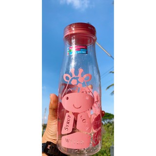 กระบอกน้ำ ขวดน้ำพลาสติก 600 ml. ลายเจ้าวัวน่ารัก🐮