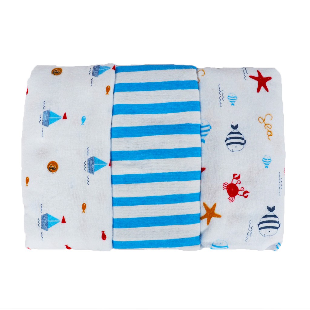 ผ้าอ้อมผ้าสำลี-27-นิ้ว-แพ็ค-12-ผืน-คละสี-ลาย-sea-สินค้าพร้อมส่ง