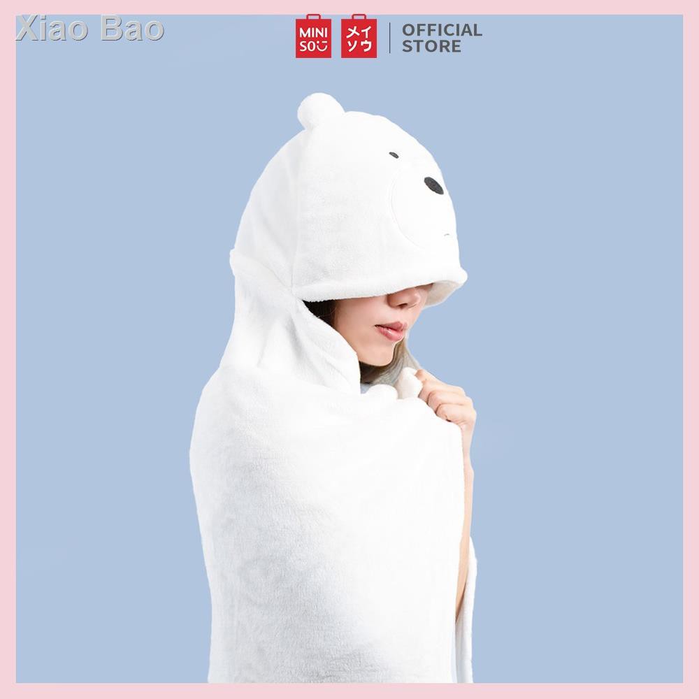 MINISO ผ้าห่มคลุมตัว We Bare Bears Shopee Thailand