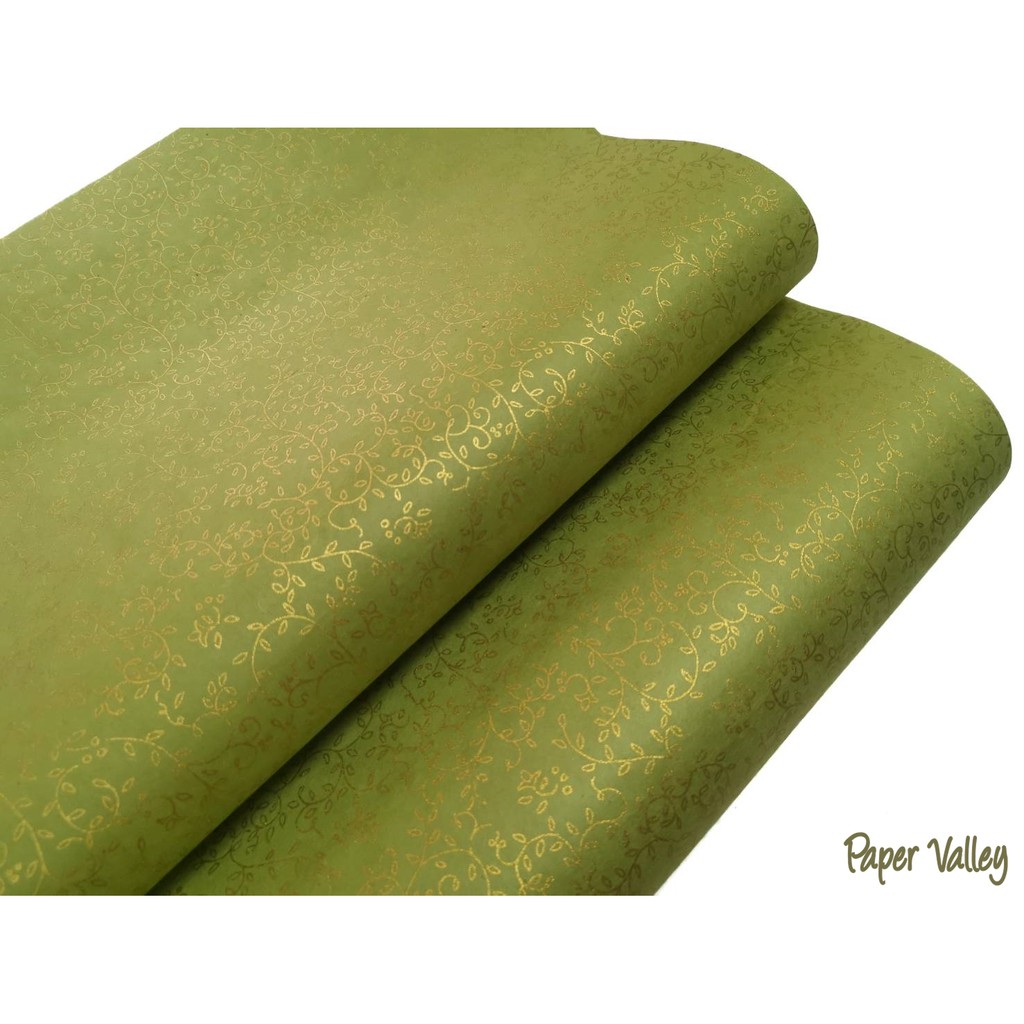 Paper Valley กระดาษสาพิมพ์ลายเถาองุ่น Gravevine Screen-printed Kozo ...