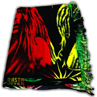 ผ้าแมมเบิร์ต ผ้าพริ้ว พิมพ์ลาย Bob Marley / เรกเก้ / ราสต้า