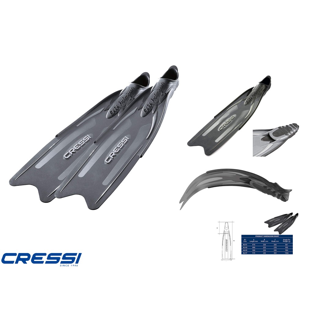 ฟิน-ตีนกบ-ตีนกบดำน้ำ-สำหรับฟรีไดฟ์-อุปกรณ์ดำน้ำ-cressi-gara-professional-ld-diving-fins