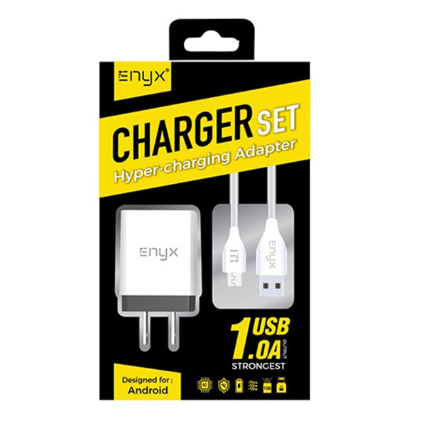 ส่งฟรีต้องใช้โค้ด-charger-set-ชุด-adapter-enyx-พร้อมสายชาร์จ-กล่องเหลืองดำ