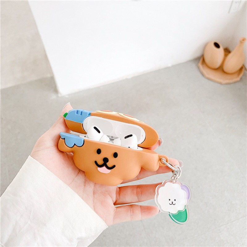 เคสairpod-airpod-case-หูฟัง-apple-airpods-ซิลิโคน-apple-airpods-ลาย-หมาดอกไม้ฟ้า-pod-1236-หมาดอกไม้ชมพู-pod-1237